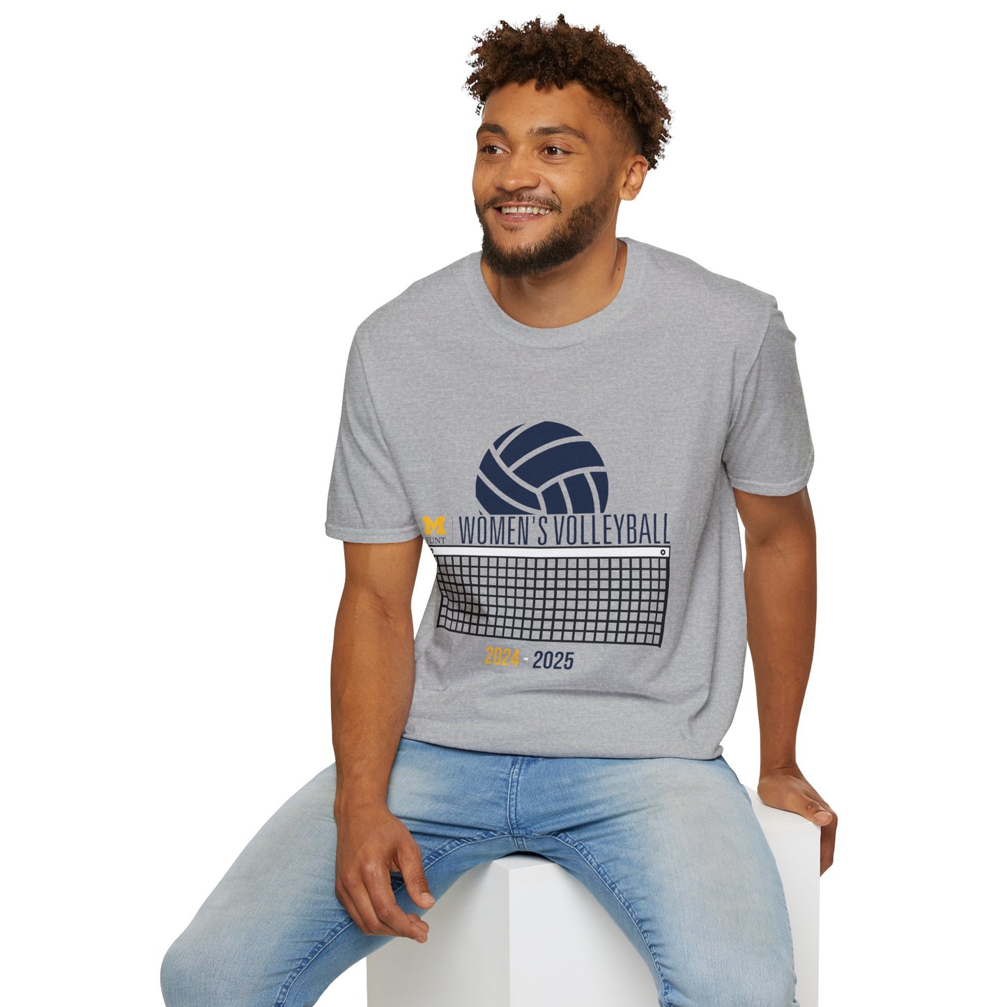 Volleyball Net Go Blue Softstyle Tee