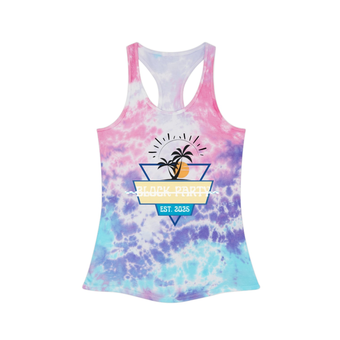 Block Party Tie Dye Racerback Tank Top