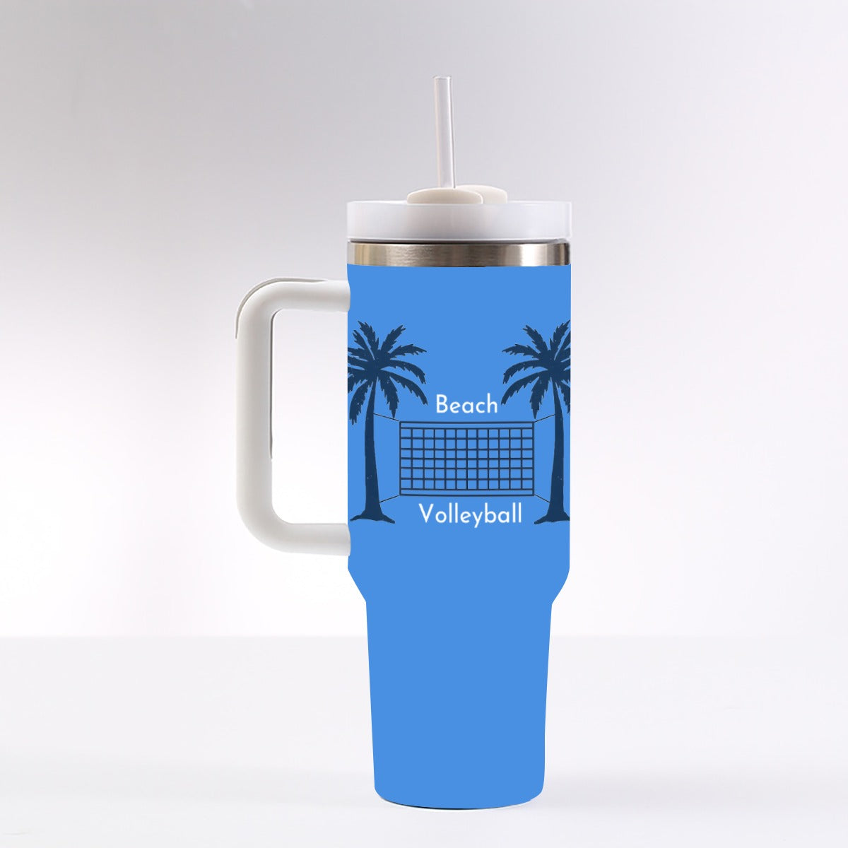 Beach Volleyball Tumbler - Blue - 40 oz