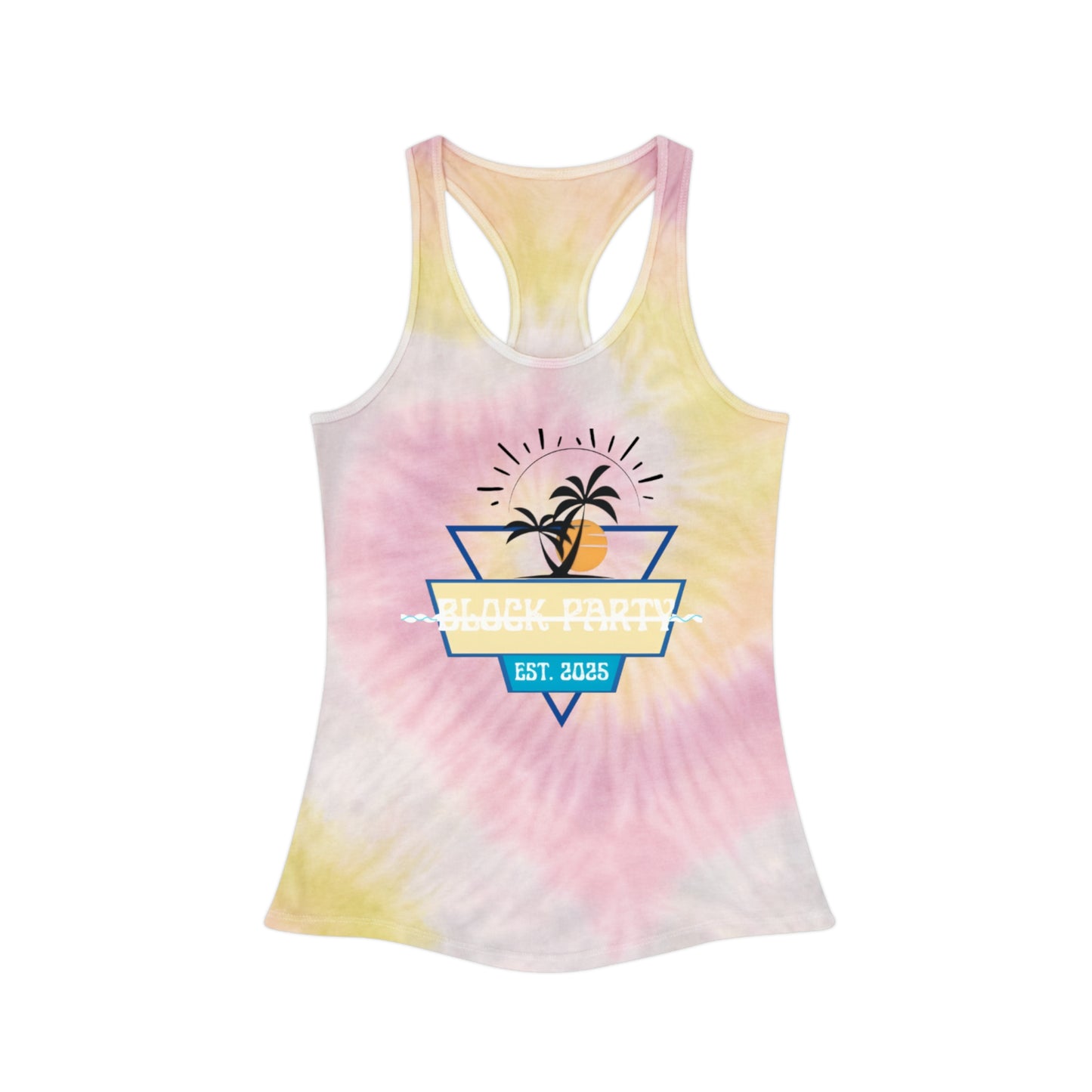 Block Party Tie Dye Racerback Tank Top