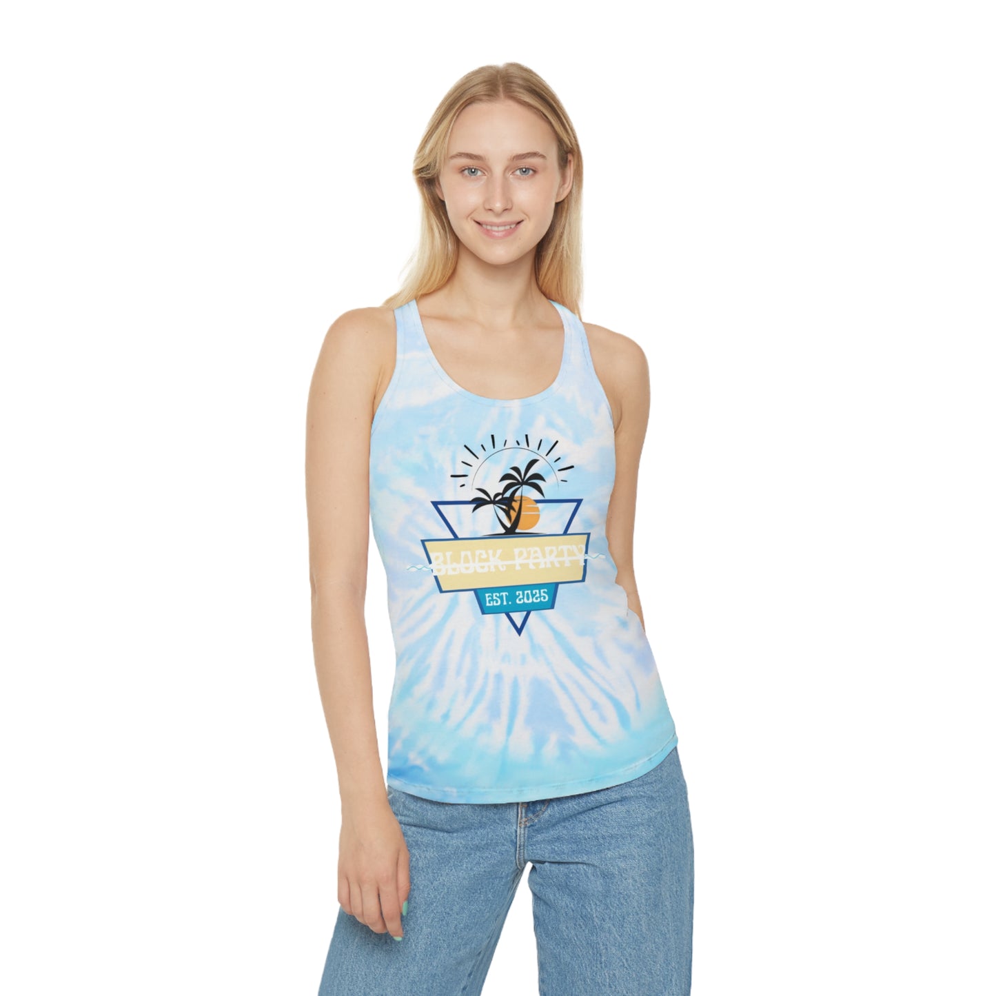 Block Party Tie Dye Racerback Tank Top